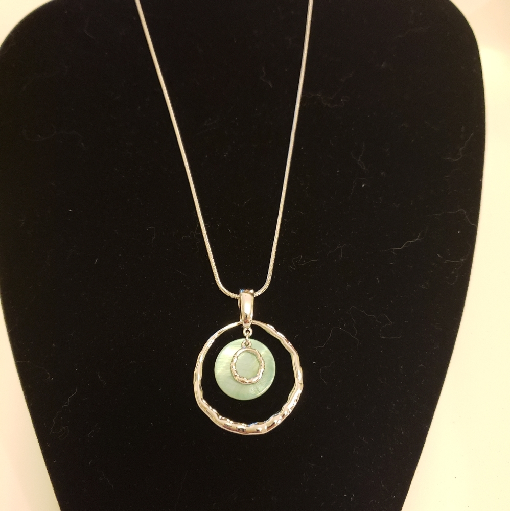 Teal and Silver Necklace